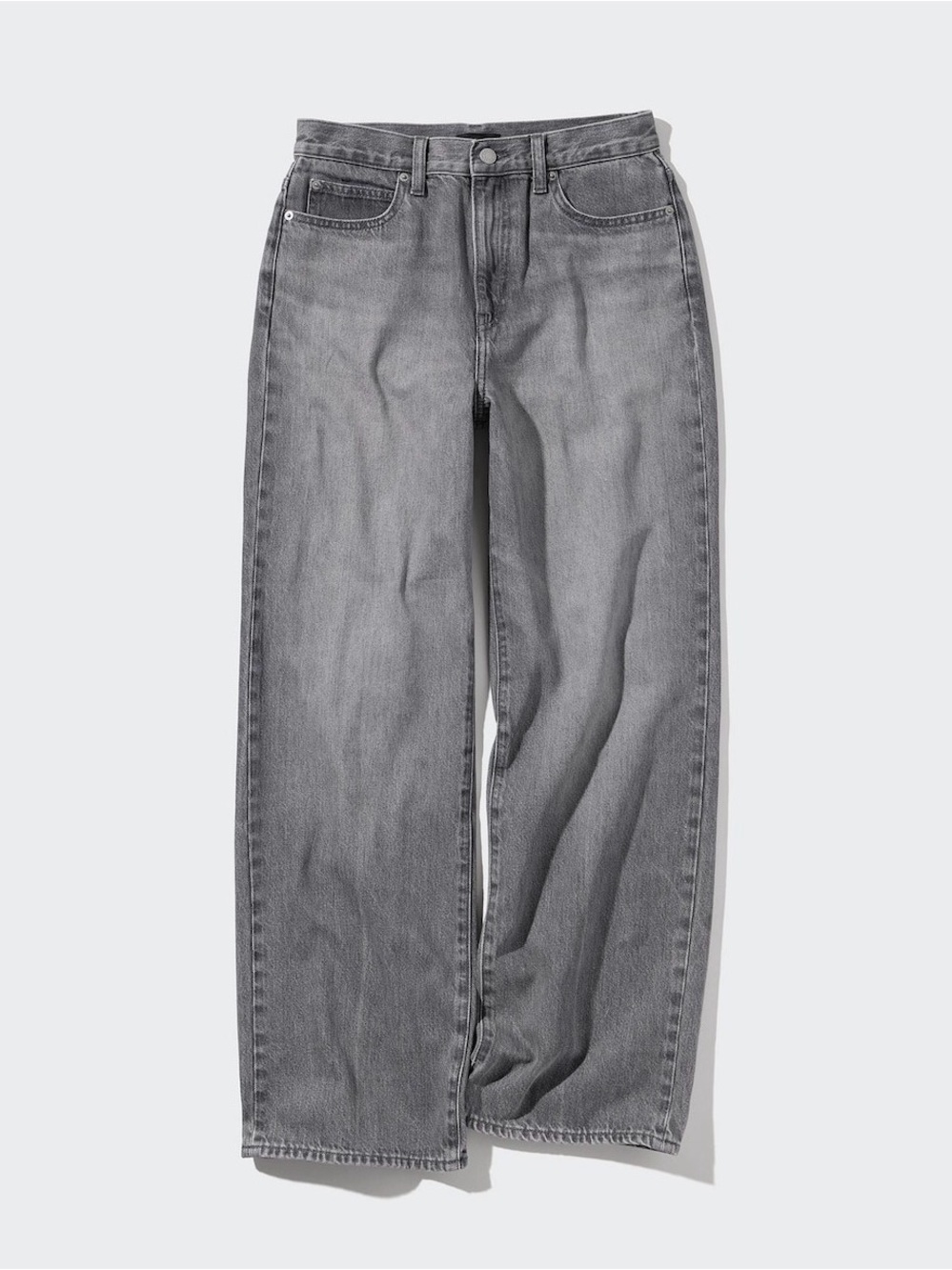 Gray Wide-Leg Jeans